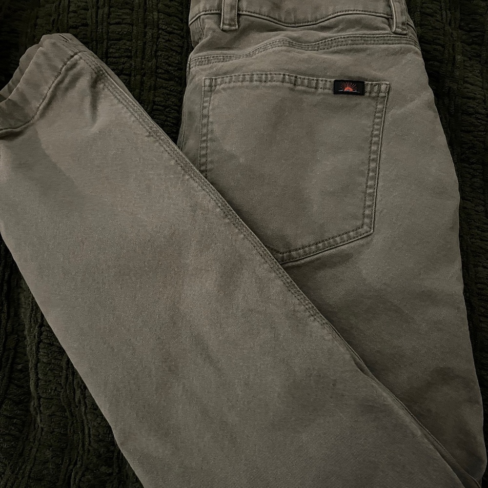 Faherty Men's Flannel-lined Gray Jeans